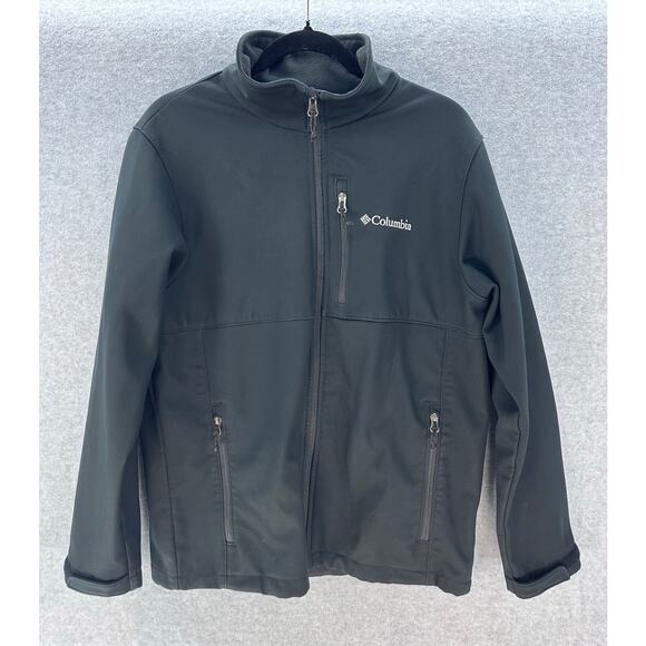 Columbia Other - Columbia Men's sz M Ascender Soft Shell Black Full Zip Jacket WM6044 Hiking Work